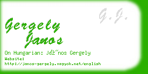 gergely janos business card